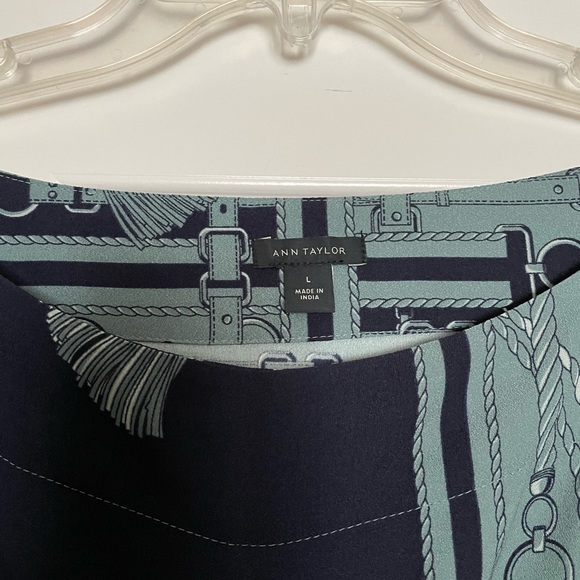 ANN TAYLOR Boat Neck Tie Waist Blouse - Picture 3 of 4